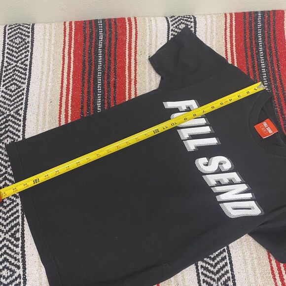 Full Send University T-Shirt Black and White Size Small RARE Nelkboys Spell out - Picture 9 of 9